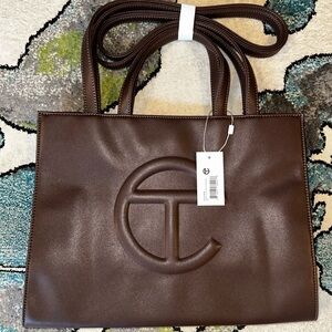 Telfar Meduim Shopping Bag in Chocolate Dark Brown BRAND NEW READY TO SHIP